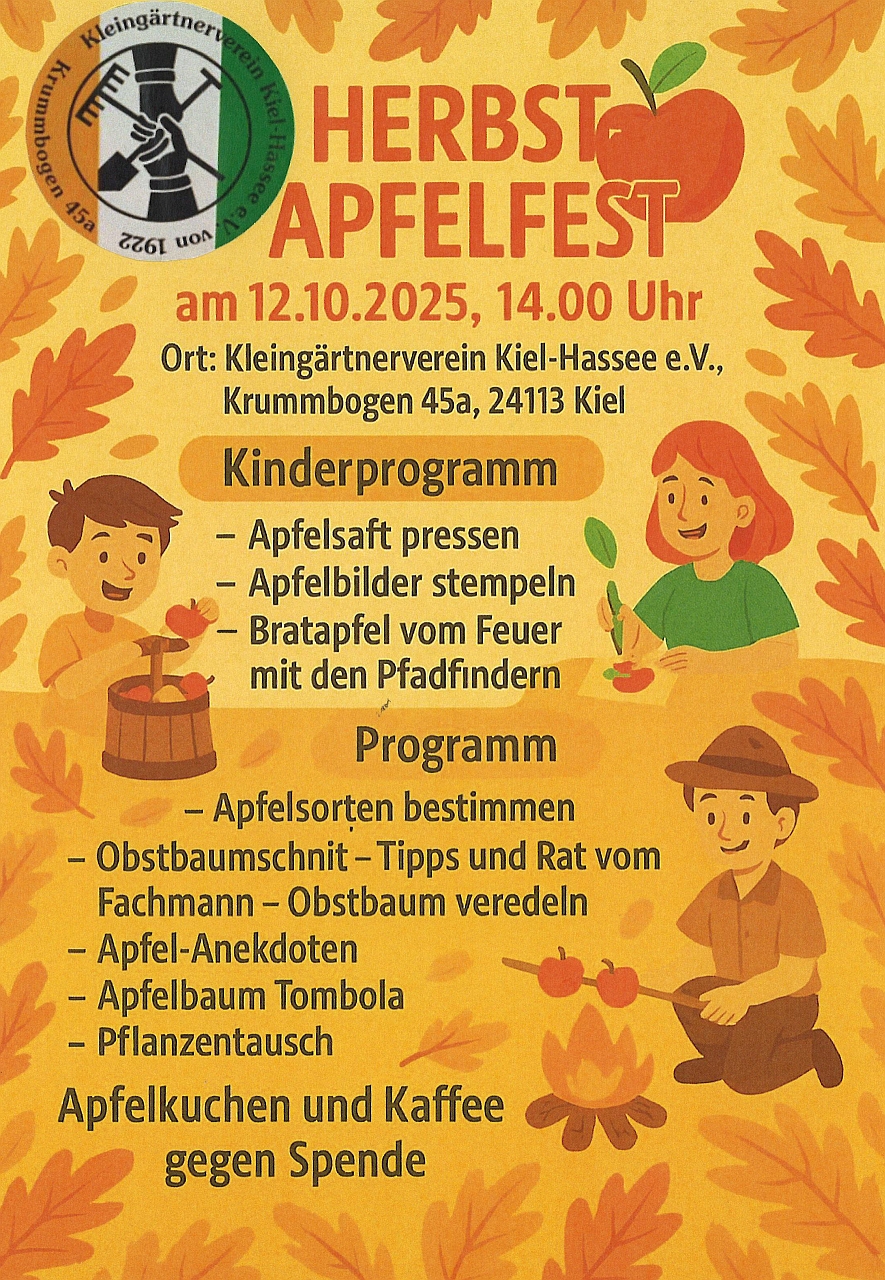 Einladung zum Apfeltag am 12.10.2025 - Programm - Kinderprogramm